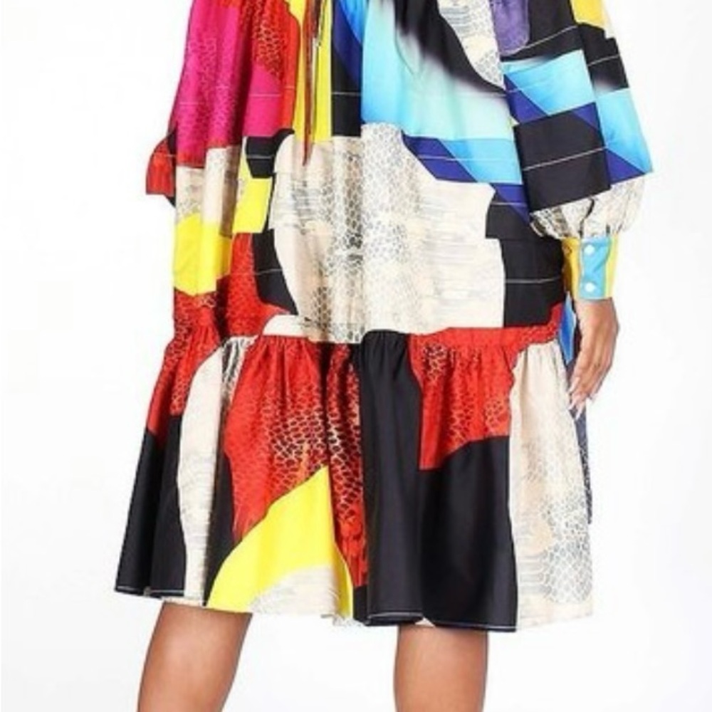 Colorful Patchwork Dress - Picture 4 of 4